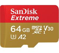 SanDisk Extreme carte microSDXC 64 Go, pour jeux sur mobile, jusqu'à 190 Mo/s, avec A2 App Performance, UHS-I, Classe 10, U3, V30