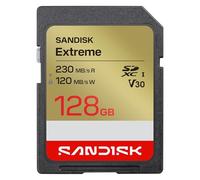 SANDISK Extreme Carte SD UHS-I 128 Go (Jusqu’à 230 Mo/s en Lecture et 120 Mo/s en écriture, vidéo 4K UHD, U3, V30) SANDISK Memory Zone App