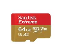 Carte mémoire SD micro SANDISK SDXC Extreme UHS-3 A2 V30 Classe 3 (170Mo/s) 64 GB + adaptateur SD
