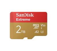 SanDisk Extreme MicroSDXC 2To UHS-I U3 V30 A2 Classe 10 - Lecture 240Mo/s Écriture 140Mo/s - Résistante (eau, température, rayons X, chocs)