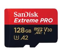 Carte microSDXC SanDisk Extreme PRO 128 GB Class 10 UHS-I résistance aux chocs, étanche