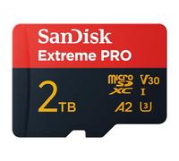 SanDisk Extreme PRO 2 To microSDXC, Carte micro SD + adaptateur SD (Pour smartphone, caméra d'action ou droner, jusqu'à 250 Mo/s, 5K, 4K UHD) A2, RescuePRO Deluxe, UHS-I, Class 10, U3, V30