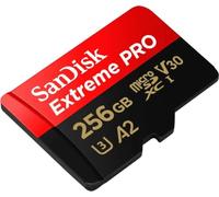 SanDisk Extreme Pro - Carte mémoire flash - 256 Go - A2 / Video Class V30 / UHS-I U3 / Class10 - microSDXC UHS-I G