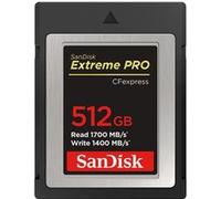 SanDisk Extreme PRO 512Go carte CFexpress Type B enregistrement vidéo RAW 4K + RescuePro Deluxe jusqu'à 1700 Mo/s G