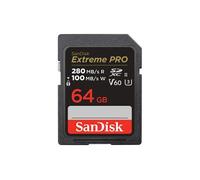 Sandisk Extreme Pro 64 Go, 280/100MB/s,V60,C10,UHS-II,U3