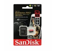 SanDisk Extreme Pro 64GB Micro SDXC UHS-I Carte Mémoire Avec Adaptateur SD A2 Ru