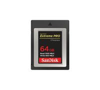 SanDisk Extreme Pro 64Go CFexpress Type B - Lecture 1500Mo/s, Ecriture 800Mo/s - 29.7x38.6x3.89mm - Pour Vidéo 4K RAW - SDCFE-064G-GN4NN