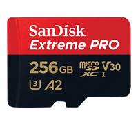 SanDisk Extreme Pro - Carte mémoire flash - 256 Go - A2 / Video Class V30 / UHS-I U3 / Class10 - microSDXC UHS-I