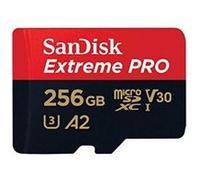 SanDisk Extreme Pro - Carte mémoire flash - 256 Go - A2 / Video Class V30 / UHS-I U3 / Class10 - microSDXC UHS-I G