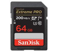 SanDisk Extreme Pro - Carte mémoire flash - 64 Go - Video Class V30 / UHS-I U3 / Class10 - SDXC UHS-I