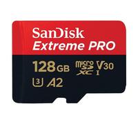 Carte microSDXC SanDisk Extreme PRO 128 GB Class 10 UHS-I résistance aux chocs, étanche