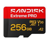 SanDisk Extreme PRO - Carte mémoire flash (adaptateur SD inclus(e)) - 256 Go - A2 / Video Class V30 / UHS-I U3 - microSDXC UHS-I