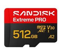 SanDisk Extreme PRO - Carte mémoire flash (adaptateur SD inclus(e)) - 512 Go - A2 / Video Class V30 / UHS-I U3 - microSDXC UHS-I