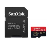 SanDisk Extreme PRO Carte mémoire microSDXC + adaptateur SD jusqu'à 170 Mo-s, classe de vitesse UHS 3 (U3), V30 512 Go
