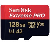 SanDisk Extreme PRO Carte microSDXC 128 GB Class 10, UHS-I, v30 Video Speed Class résistance aux chocs, étanche