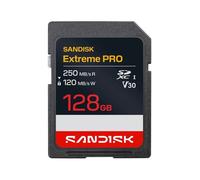 SanDisk Extreme PRO - Carte mémoire flash - 128 Go - Video Class V30 / UHS-I - SDXC UHS-I