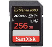Carte Mémoire SD - Sandisk - Extreme Pro - 256Go - 200Mo/s - UHS-I V30