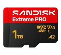 SANDISK Extreme Pro Carte UHS-I microSD + SD Adapter, 1 to (Vitesses de Lecture allant Jusqu’à 250 Mo/s et d’écriture Jusqu’à 170 Mo/s, 5K, 3K, 4K UHD, C10, V30, U3, A2)