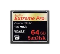 SanDisk Extreme Pro CF 64GB CompactFlash 160MB/s Lecture, 150MB/s Écriture, Support Windows/macOS/Linux, Temp. -25°C à 85°C, SDCFXPS-064G-X46