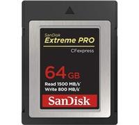 SanDisk Extreme PRO CF Express Carte mémoire type B 64 Go (vitesses de lecture jusqu'à 1500 Mo / s, pour vidéo RAW 4K, compatibilité XQD G