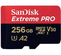 SanDisk Extreme Pro - Flash-Speicherkarte (microSDXC-an-SD-Adapter inbegriffen) Carte microSDXC 256 GB Class 10, UHS-I, v30 Video Speed Class