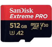 SanDisk Extreme Pro - Flash-Speicherkarte (microSDXC-an-SD-Adapter inbegriffen) Carte microSDXC 512 GB Class 10, UHS-I, v30 Video Speed Class
