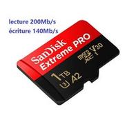 SanDisk Extreme Pro microSDXC 1To Class 10 UHS-I U3 V30 Read 200MB/s Write 140Mb/s A2 Nouveauté 2022