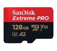Carte microSDXC SanDisk Extreme PRO 128 GB Class 10 UHS-I résistance aux chocs, étanche