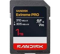 SANDISK Extreme Pro UHS-II V90 Carte SD de 1 to (Vitesses de Lecture Jusqu’à 310 Mo/s, Vitesses d’écriture Jusqu’à 305 Mo/s, Compatible avec Les appareils Photo Reflex numériques et Hybrides)