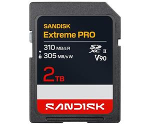 SANDISK Extreme Pro UHS-II V90 Carte SD de 128 Go (Vitesses de Lecture Jusqu’à 310 Mo/s, Vitesses d’écriture Jusqu’à 304 Mo/s, Compatible avec Les appareils Photo Reflex numériques et Hybrides)