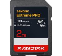 SANDISK Extreme Pro UHS-II V90 Carte SD de 2 to (Vitesses de Lecture Jusqu’à 310 Mo/s, Vitesses d’écriture Jusqu’à 305 Mo/s, Compatible avec Les appareils Photo Reflex numériques et Hybrides)