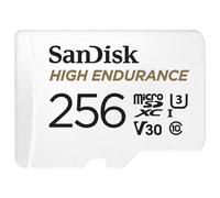 Carte mémoire flash High Endurance - SANDISK - 256 Go - Video Class V30 / UHS-I U3 / Class10