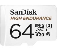 SanDisk High Endurance Monitoring Carte miniSDXC 64 GB Class 10, UHS-I, UHS-Class 3, v30 Video Speed Class avec adaptateur SD