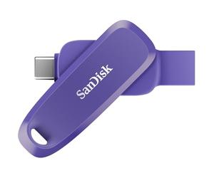 SanDisk Lecteur téléphonique Android 512 Go - USB 2 en 1 pour Smartphones, tablettes et Ordinateurs - Clé USB Type-C et Type-A, Violet - SDDDC6-512G-G46PO