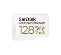 SanDisk Max Endurance 128 Go MicroSDXC UHS-I Classe 10, 100 Mo/s Lecture, 40 Mo/s Écriture, V30, U3, Temp. -25°C à 85°C, 60000h MTBF