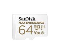 SanDisk Max Endurance 64GB MicroSDXC UHS-I Classe 10 (U3/V30) 100MB/s Lecture, 40MB/s Ecriture, Résistance Température/Eau