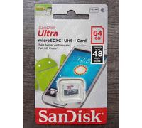 SanDisk Carte microSDXC Ultra 64 Go – jusqu'à 48 Mo/s – Classe 10