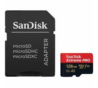 Carte microSDXC SanDisk Extreme PRO 128 GB Class 10 UHS-I résistance aux chocs, étanche