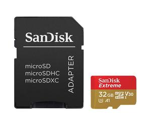 Sandisk microSDHC Extreme 32GB U3 - carte mémoire haute performance pour 4K UltraHD