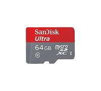 SanDisk MicroSDXC 64 Go Ultra Classe 10 80 Mo/s avec Adaptateur SD