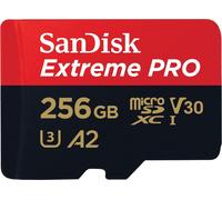 Carte mémoire flash SANDISK Extreme Pro 256 Go A2 - Video Class V30 - UHS-I U3 - Class10 microSDXC UHS-I