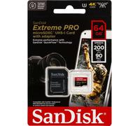 SANDISK MicroSDXC Extreme Pro 64 Go 200 Mo/s A2 C10 V30 UHS-I