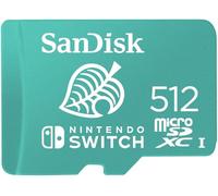 SANDISK microSDXC produit sous licence pour les consoles Nintendo Switch, Animal Crossing 512 Go (UHS-I Carte, jusqu'à 100 Mo/s, Class 10, U3, V30)