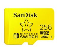 SANDISK microSDXC produit sous licence pour les consoles Nintendo Switch, Super Mario Superstar 256 Go (UHS-I Carte, jusqu'à 100 Mo/s, Class 10, U3, V30)