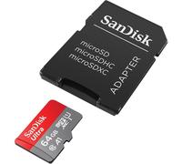 Sandisk microSDXC Ultra carte mémoire 64GB avec adaptateur SD - Class 10 A1 jusqu'à 120MB/s