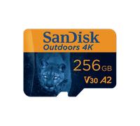 SanDisk Outdoors 4K MicroSDXC UHS-I Card with SD Adapter - 256GB MicroSD Card - SDSQXAV-256G-GN6VA