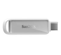 SanDisk Phone Drive with USB Type-C 256 Go (pour Les Smartphones, tablettes et Ordinateurs, Jusqu’à 150 Mo/s, Sauvegardez automatiquement, récupération des données) - Blanc Arctique