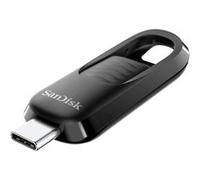 SanDisk 512 Go Ultra Slider Flash Drive Clé USB, des vitesses allant jusqu'à 400 Mo/s, Type-C, USB 3.2 Gen 1, Connecteur Rétractable, Noir