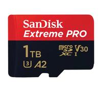 SanDisk SanDisk microSD Extreme PRO 1TB Inclus un adaptateur SD et RescuePro Deluxe UHS-I/U3/Full HD/4K UHD Noir