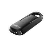 SanDisk SDCZ480-128G-G46 Lecteur Flash USB Type-C 3.2 Gen 1, 128 Go, Format Slide, Noir, Dimensions 9x20x52 mm, Poids 6.5g